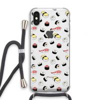 Sushi time: iPhone X Transparant Hoesje met koord