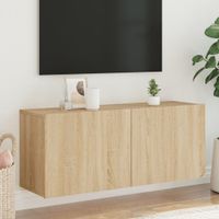 Tv-meubel wandgemonteerd 100x30x41 cm sonoma eikenkleurig - thumbnail