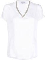 Fabiana Filippi t-shirt à col v - Blanc