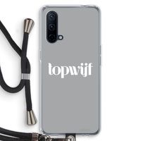 Topwijf Grijs Wit: OnePlus Nord CE 5G Transparant Hoesje met koord