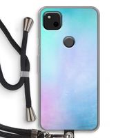 mist pastel: Pixel 4a Transparant Hoesje met koord
