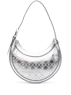 Marine Serre mini sac porté épaule Eclips en cuir - Argent