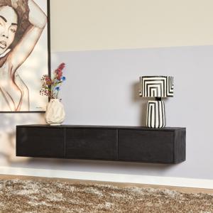 Zwevend tv meubel Vision Black | 160 cm STF-2805