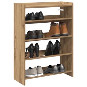 VidaXL Schoenenrek 60x25x81 cm bewerkt hout artisanaal eikenkleur