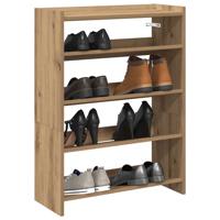 VidaXL Schoenenrek 60x25x81 cm bewerkt hout artisanaal eikenkleur