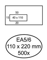 Envelop Quantore 110x220mm venster 4x11cm links zelfkl 500st - thumbnail