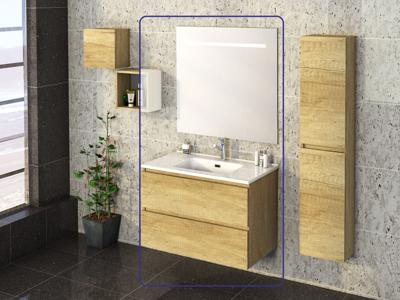 Wiesbaden SEPHIA compleet badmeubel 80cm nature