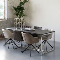 Rivièra Maison Draaibare Eetkamerstoel 'Carnaby' Velvet III, kleur Antraciet