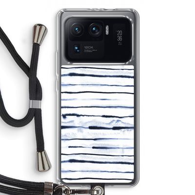 Ink Stripes: Xiaomi Mi 11 Ultra Transparant Hoesje met koord