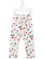 Monnalisa legging à fleurs - Blanc