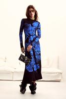 Lange bloemenjurk M. C. Lacroix - BLUE - L