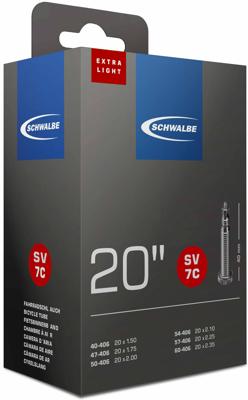 Schwalbe binnenband fv/sv7c 20" x-light 40/60-406