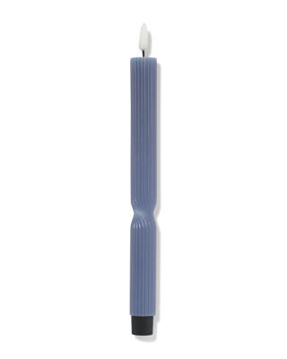 HEMA Led Huishoudkaars ⌀2.3x29cm Ribbel Blauw (blauw)