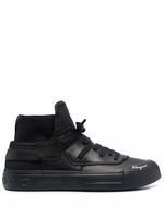 Ferragamo baskets montantes en cuir - Noir