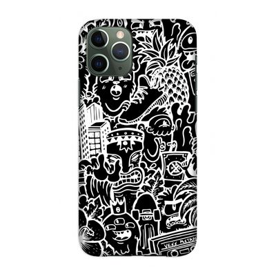 Vexx Black Mixtape: Volledig geprint iPhone 11 Pro Hoesje