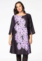 Yoek Jurk BLOSSOM | Zwart | Maat 42/44
