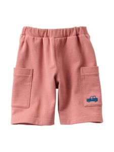 Familiar embroidered cotton shorts - Rose