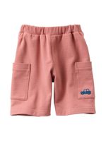 Familiar embroidered cotton shorts - Rose - thumbnail