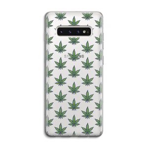 Weed: Samsung Galaxy S10 4G Transparant Hoesje