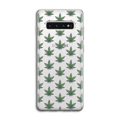 Weed: Samsung Galaxy S10 4G Transparant Hoesje