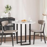 Tafelblad Hoogglans wit 80 x 80 x 1,5 cm Bewerkt hout