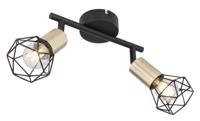 Globo PlafondlampXara I zwart met goud - 54802S-2AB