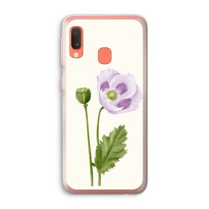 Purple poppy: Samsung Galaxy A20e Transparant Hoesje