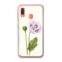 Purple poppy: Samsung Galaxy A20e Transparant Hoesje Purple poppy: Samsung Galaxy A20e Transparant Hoesje