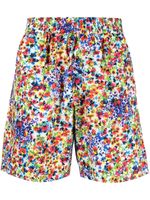 DSQUARED2 short de sport à fleurs - Blanc