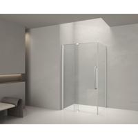 Aqua Vista Taviano Cuadra Zijwand - 70x200cm - incl. montageset - chroom SW1209636/SW1209690
