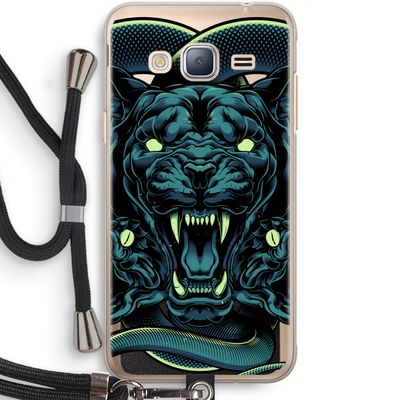Cougar and Vipers: Samsung Galaxy J3 (2016) Transparant Hoesje met koord