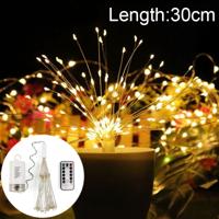 30cm explosie bal vuurwerk dimbare koperdraad LED tekenreeks licht 150 LEDs batterijen vak LED decoratief licht met afstandsbediening (warm wit)