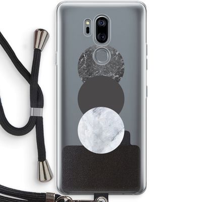 Marmeren cirkels: LG G7 Thinq Transparant Hoesje met koord