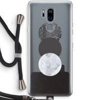 Marmeren cirkels: LG G7 Thinq Transparant Hoesje met koord Marmeren cirkels: LG G7 Thinq Transparant Hoesje met koord