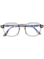 TOM FORD Eyewear lunettes de vue à monture carrée colour block - Gris - thumbnail