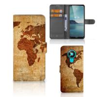 Nokia 3.4 | Flip Cover | Wereldkaart