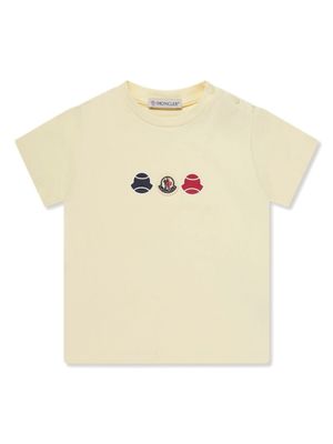 Moncler Enfant t-shirt à logo imprimé - Jaune