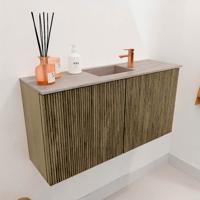 Toiletmeubel Mondiaz Joya Dlux | 80 cm | Meubelkleur Dusk | Faye wastafel Saba Wasbak Midden | 1 kraangat