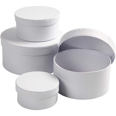 Creativ Company Ronde dozen van karton, 4 maten