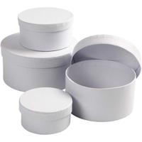Creativ Company Ronde dozen van karton, 4 maten