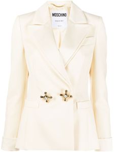 Moschino blazer à boutonnière croisée - Blanc