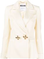 Moschino blazer à boutonnière croisée - Blanc