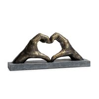 Feelings Beeld Hand Met Hart Brons - thumbnail