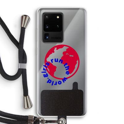 Run The World: Samsung Galaxy S20 Ultra Transparant Hoesje met koord