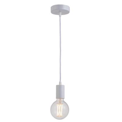 Leen Bakker - Pendel Hanglamp - E27 - 200 Cm - Kunststof - Wit - 10x10x200 Cm