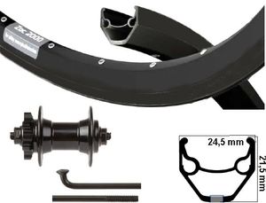 Kgs voorwiel 28inch (622) disc 6-bout uitval velg/spaken zwart