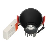 BM100-09 Rond vast wallwasher 10,5cm Zwart