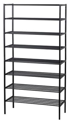 WOOOD Schoenenrek 'Ferro' Stapel van 4 stuks, kleur Zwart