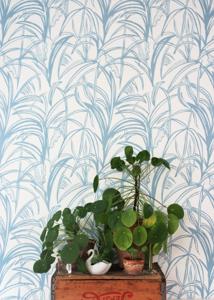 Behang Palmleaves Rol Blue