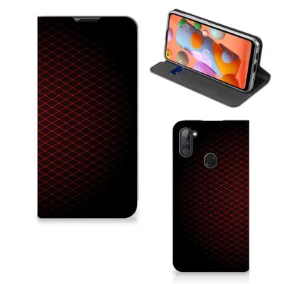 Samsung Galaxy M11 | A11 | Hoesje met Magneet | Geruit Rood